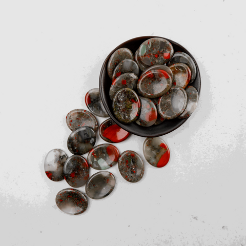 African Bloodstone Worry Stone