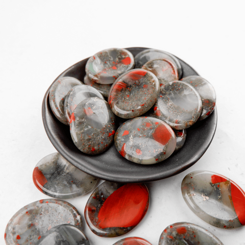 African Bloodstone Worry Stone