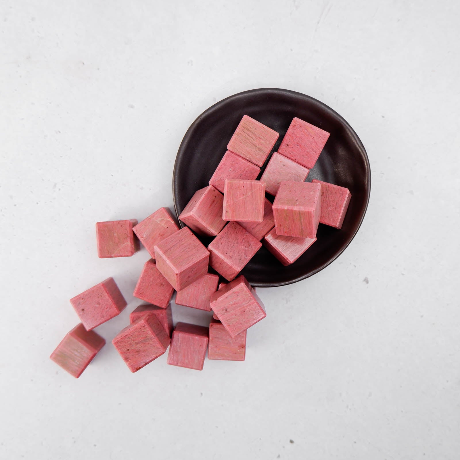 Pink Petrified Wood Cube - Crystal & Stone