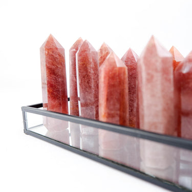 Strawberry Quartz Point - Crystal & Stone