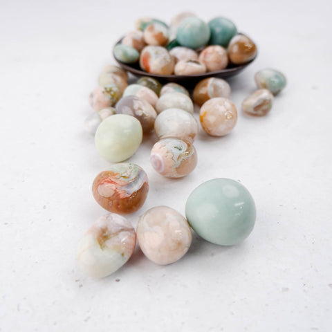 Green Flower Flower Agate Tumble - Crystal & Stone