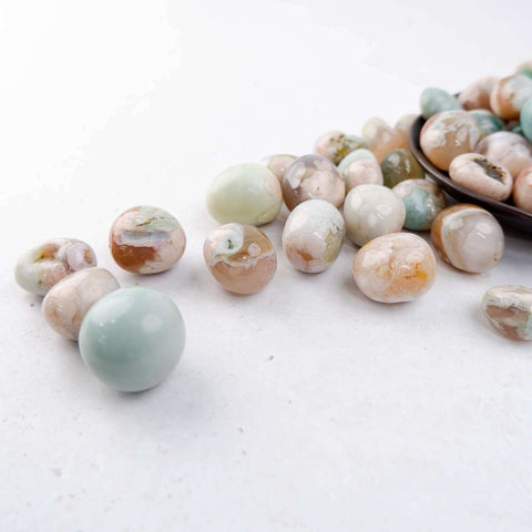 Green Flower Flower Agate Tumble - Crystal & Stone