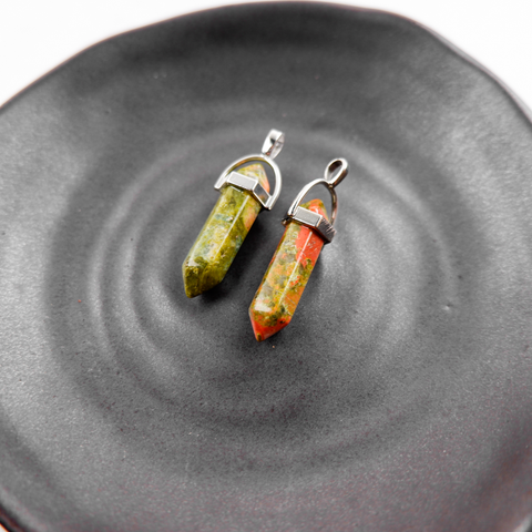 Unakite Pillar Pendant