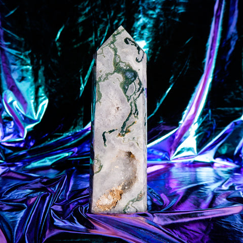 Moss Agate Pillar