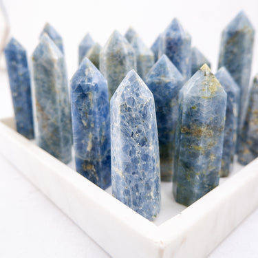 Dark Blue Calcite Point - Crystal & Stone