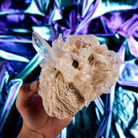 Himalayan Quartz Cluster 16CM x 9CM x 0.9KG