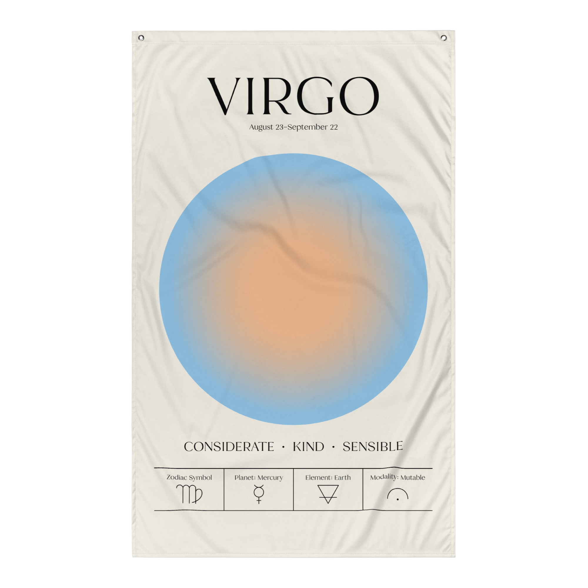 Virgo Zodiac Fabric Print