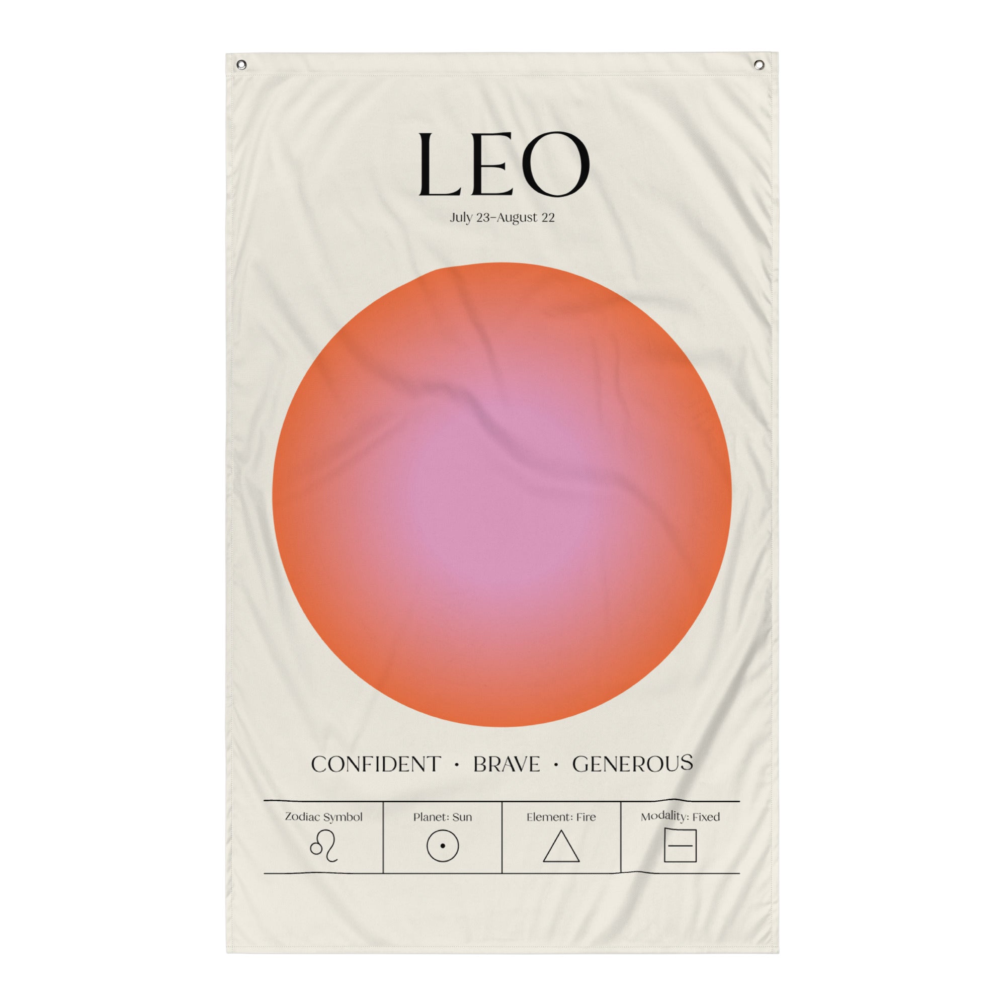 Leo Zodiac Fabric Print