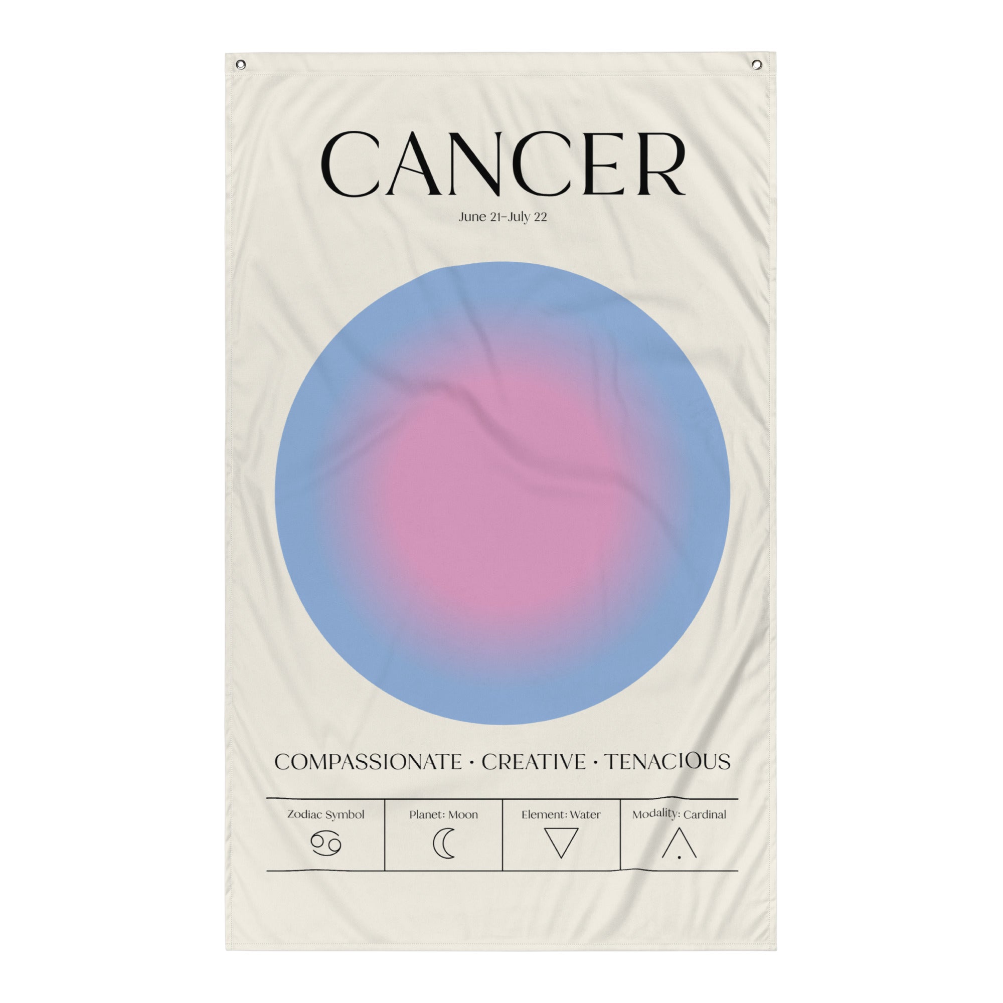 Cancer Zodiac Fabric Print