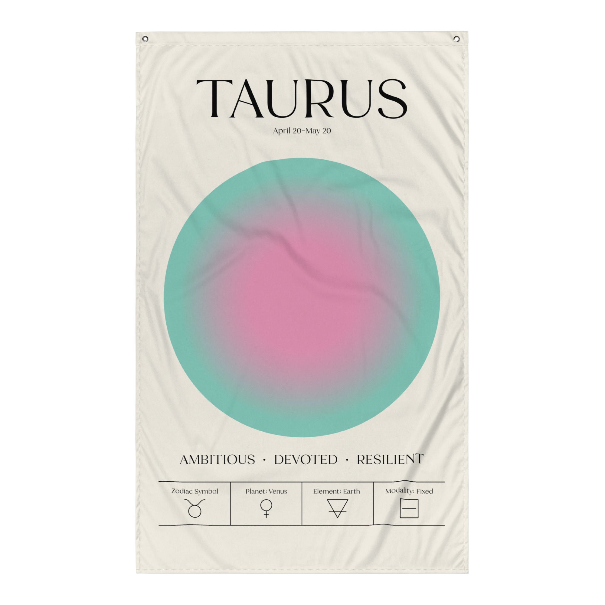 Taurus Zodiac Fabric Print