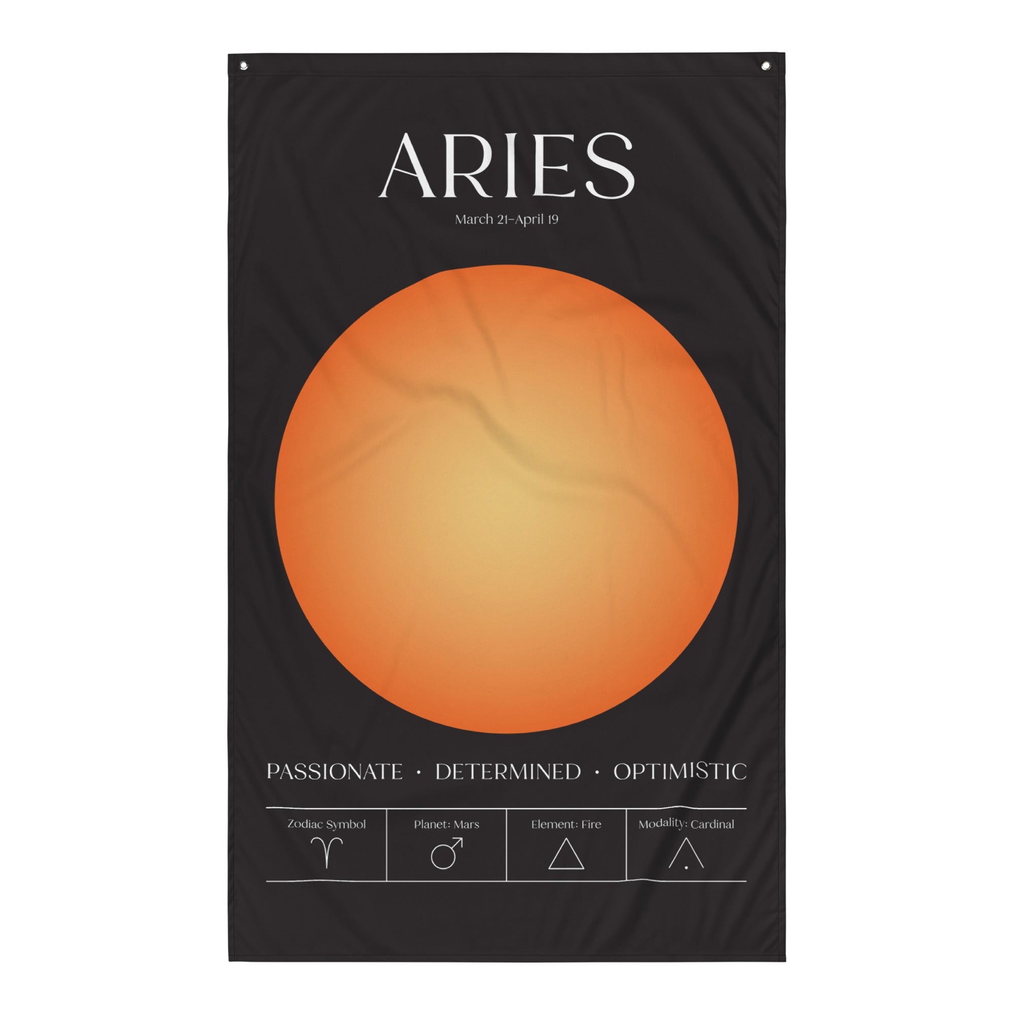 Aries Zodiac Fabric Print