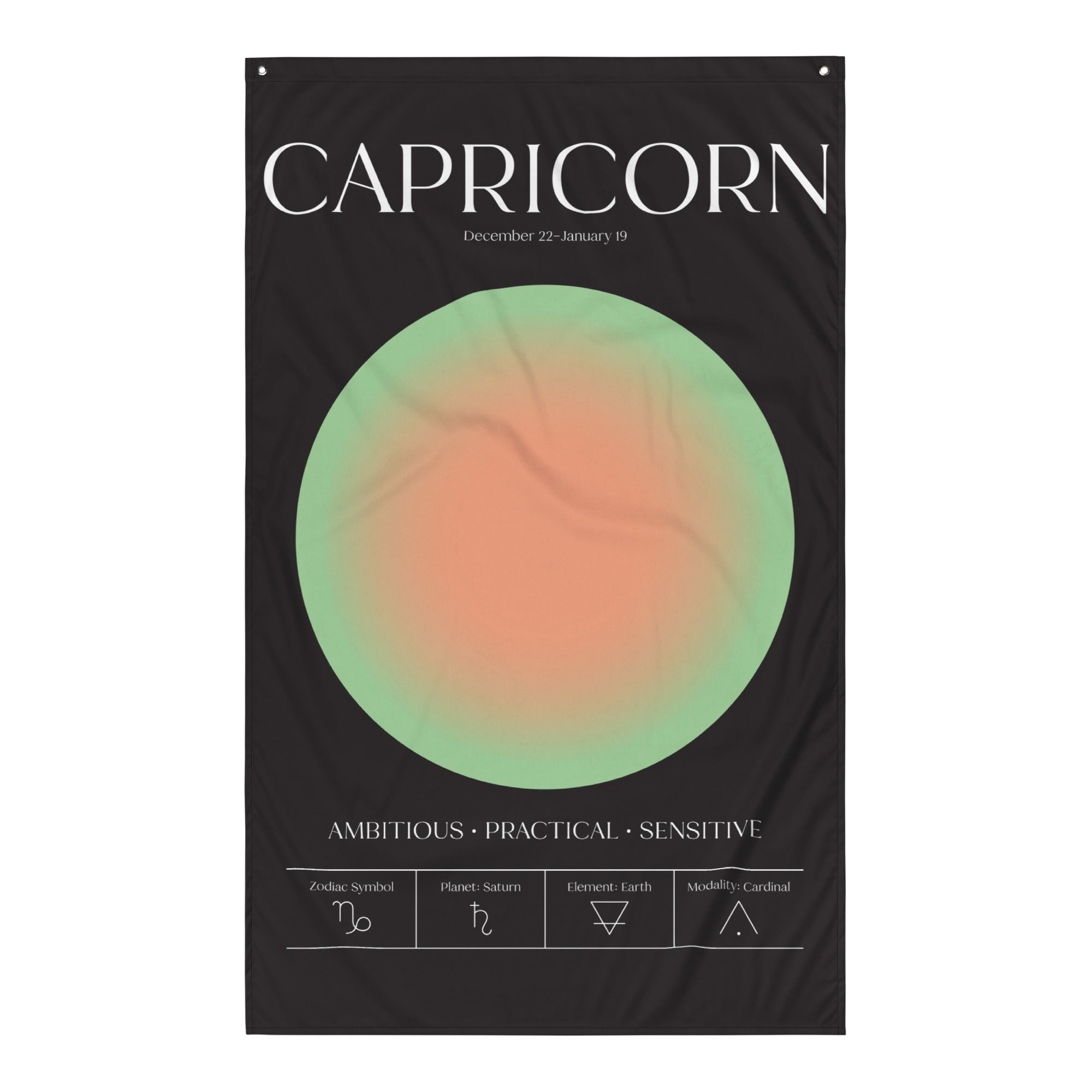 Capricorn Zodiac Fabric Print