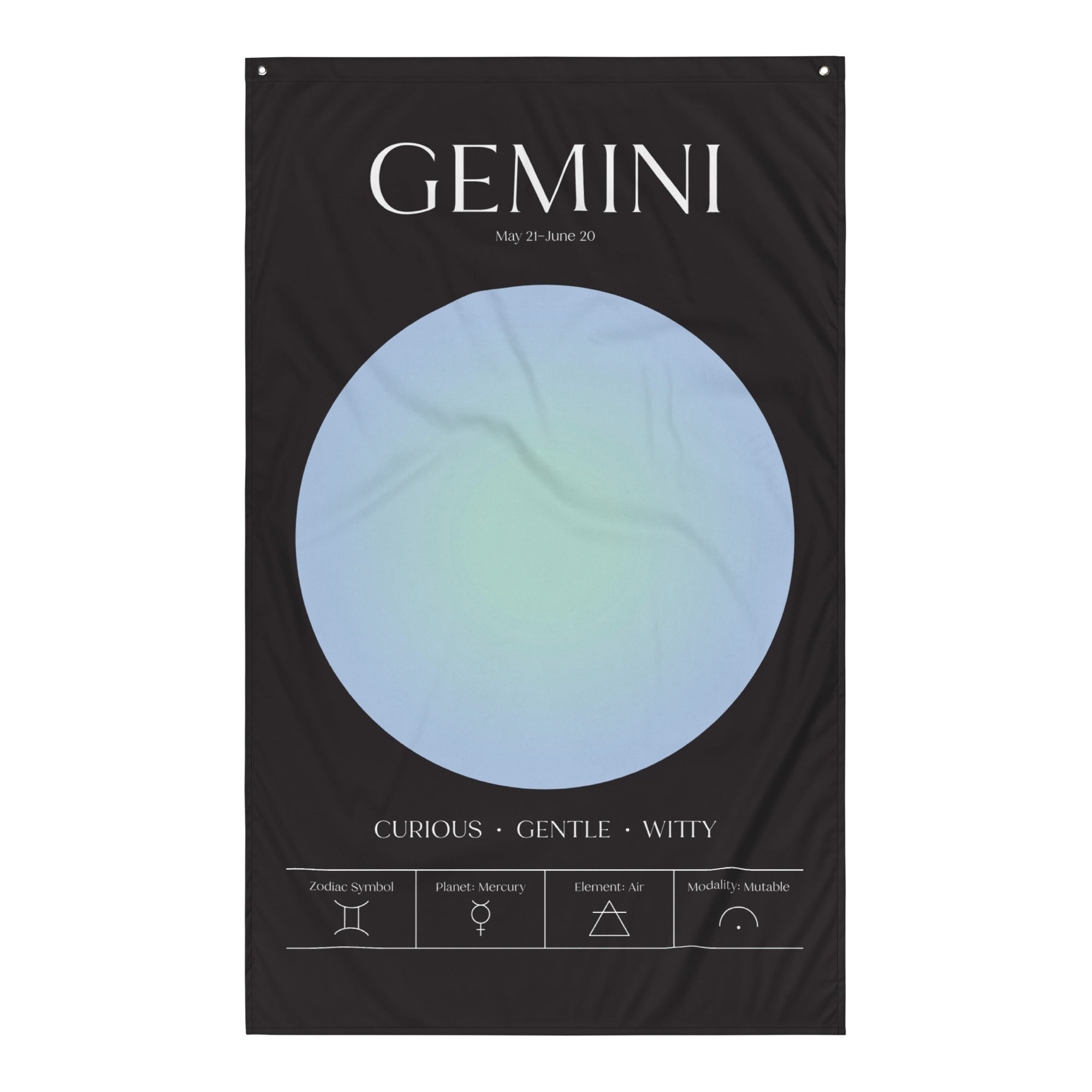 Gemini Zodiac Fabric Print