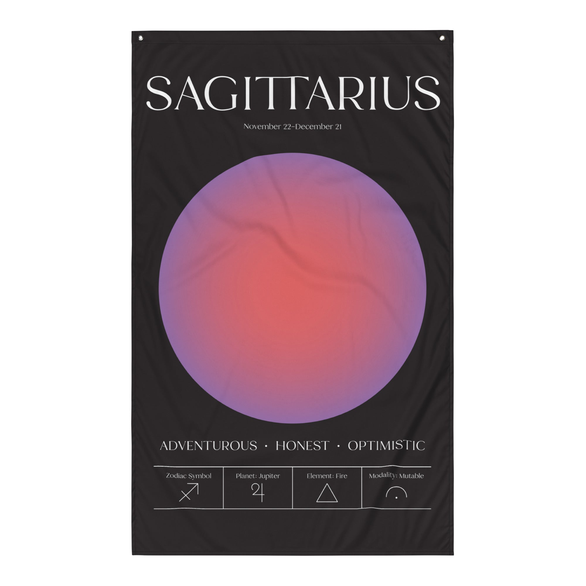 Sagittarius Zodiac Fabric Print