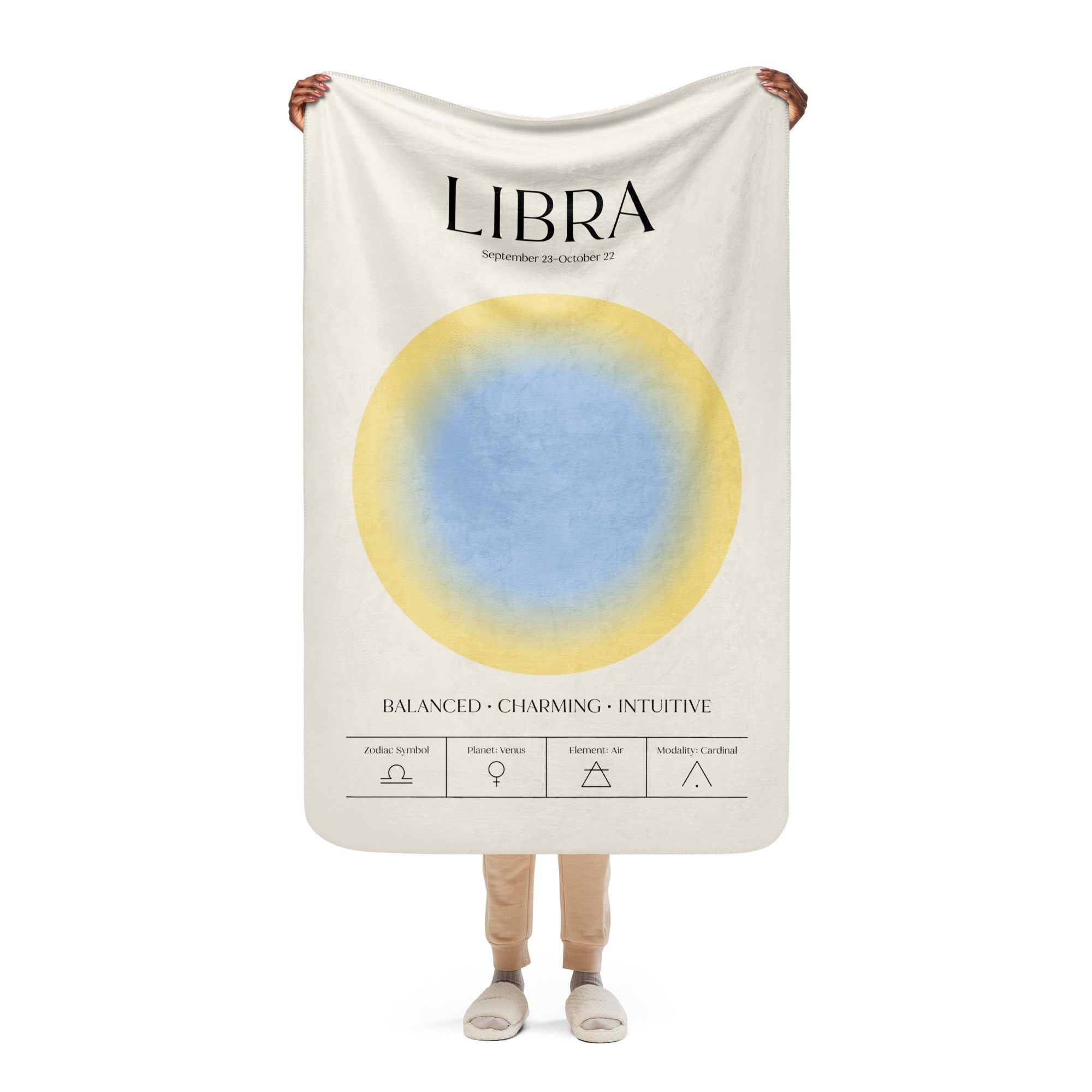 Libra Zodiac Sherpa Blanket