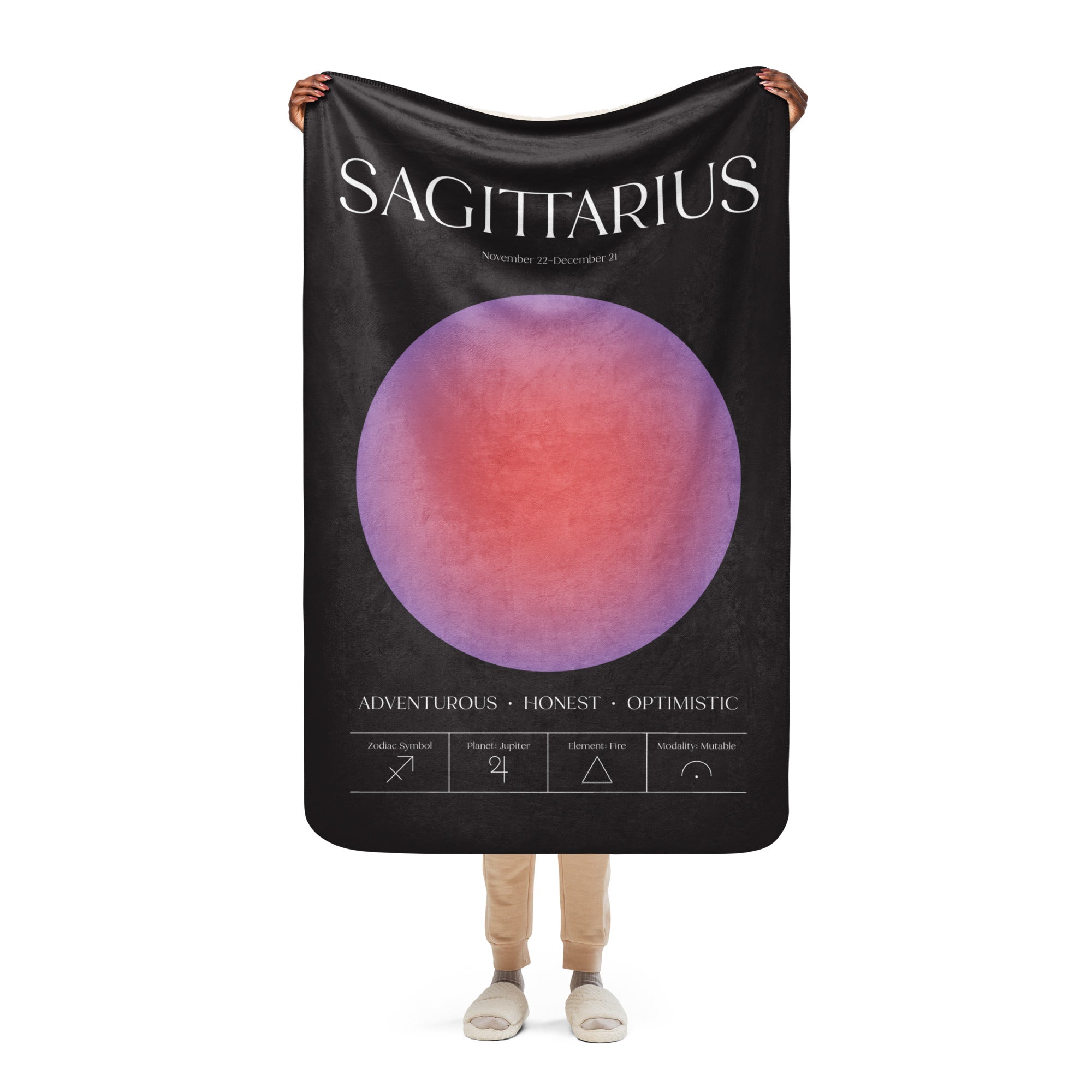 Sagittarius Zodiac Sherpa Blanket