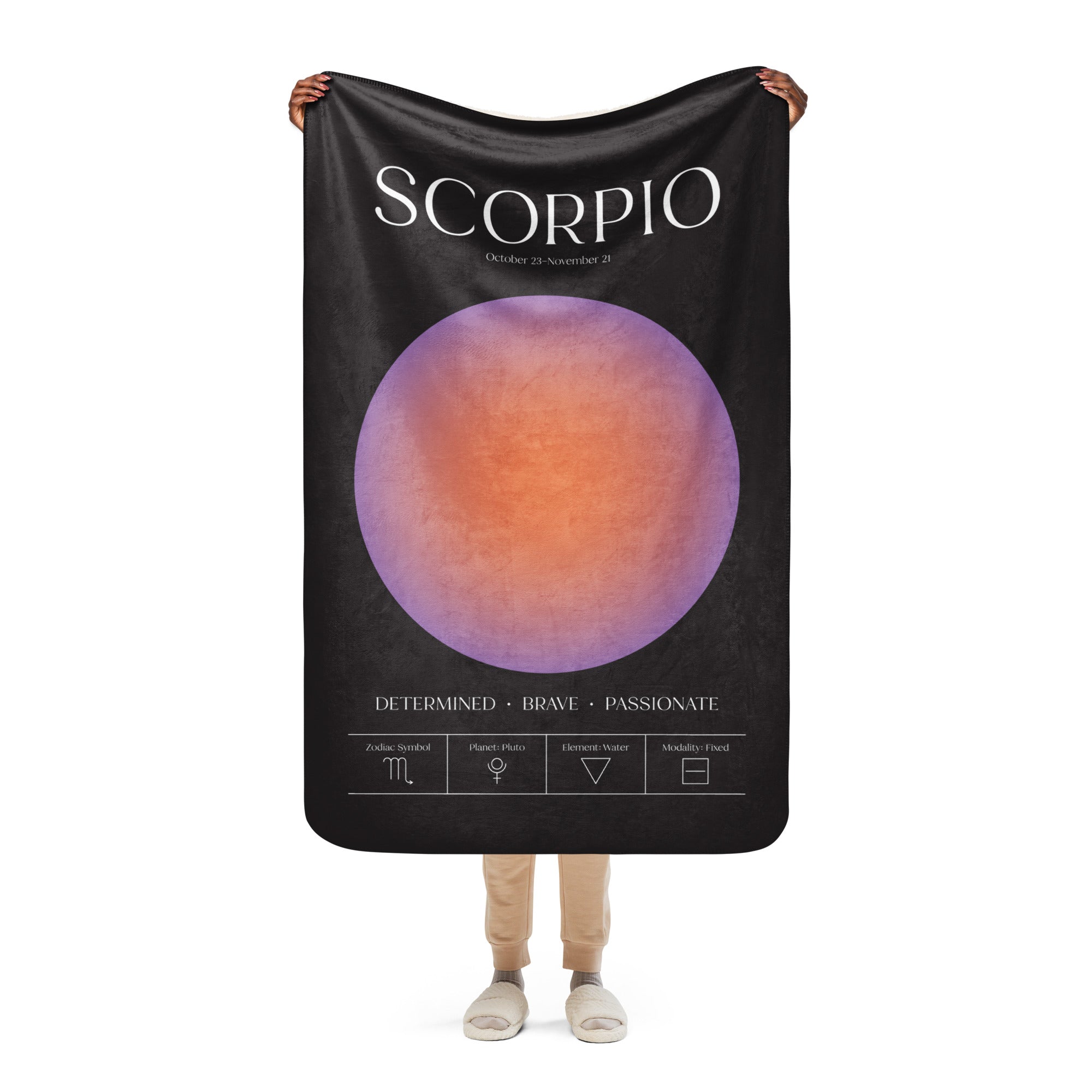 Scorpio Zodiac Sherpa Blanket