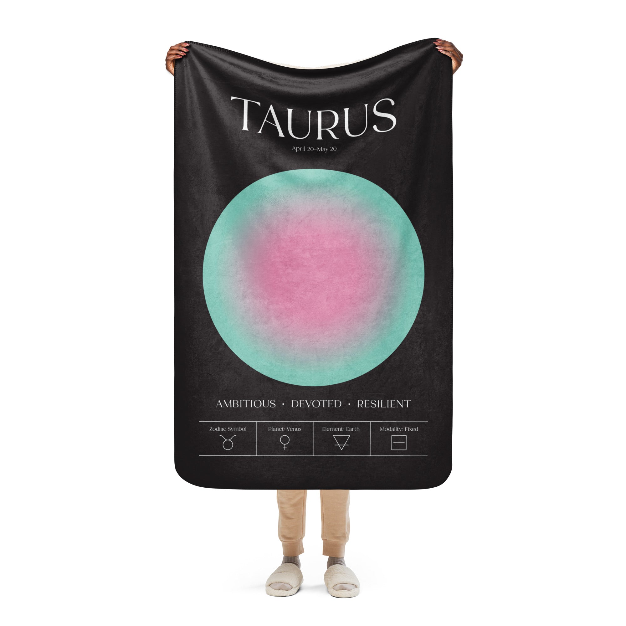 Taurus Zodiac Sherpa Blanket