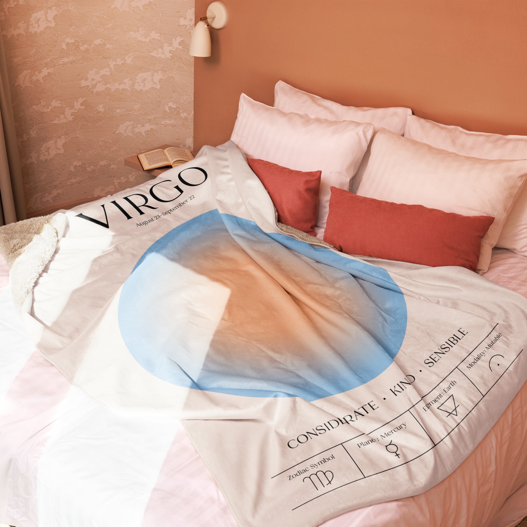 Virgo Zodiac Sherpa Blanket