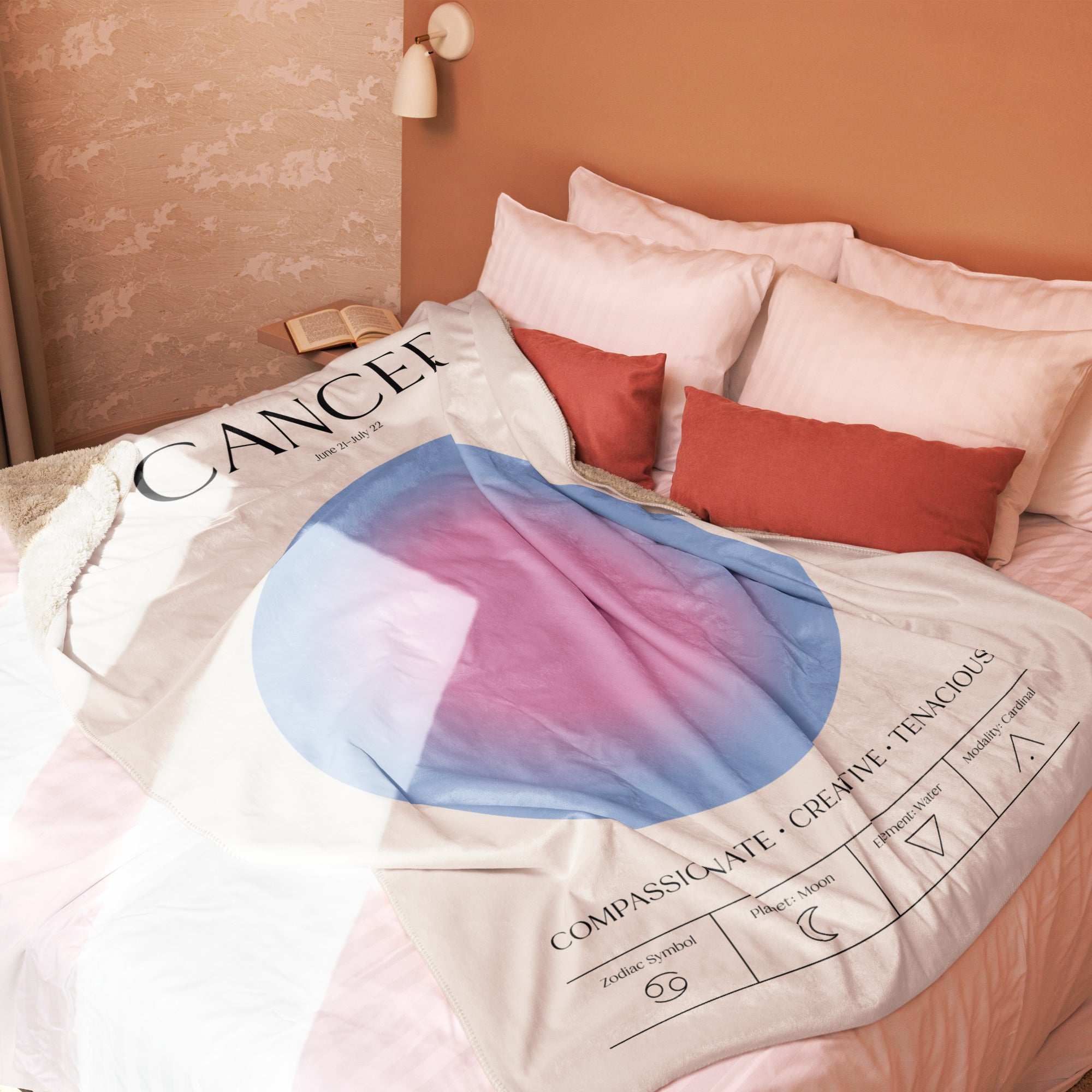Cancer Zodiac Sherpa Blanket