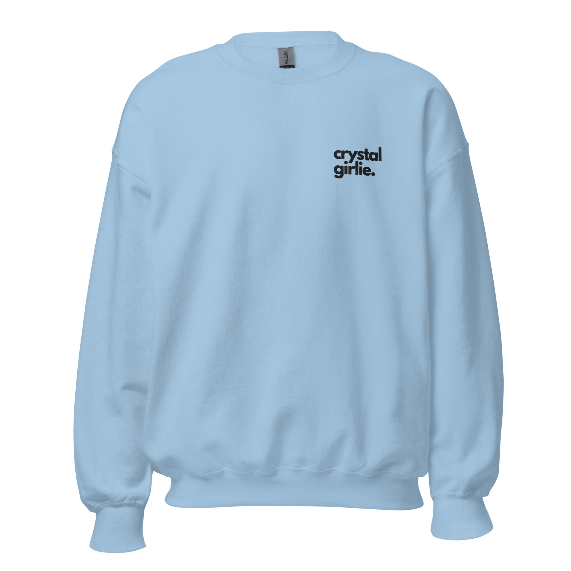 Crystal Girlie Sweatshirt (Black Embroidery)