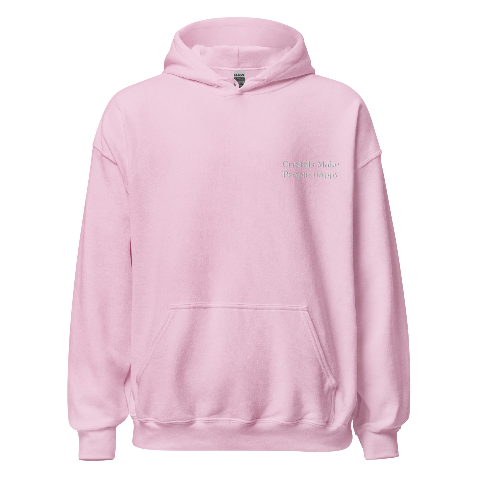 Crystal Make People Happy Hoodie (White Embroidery)