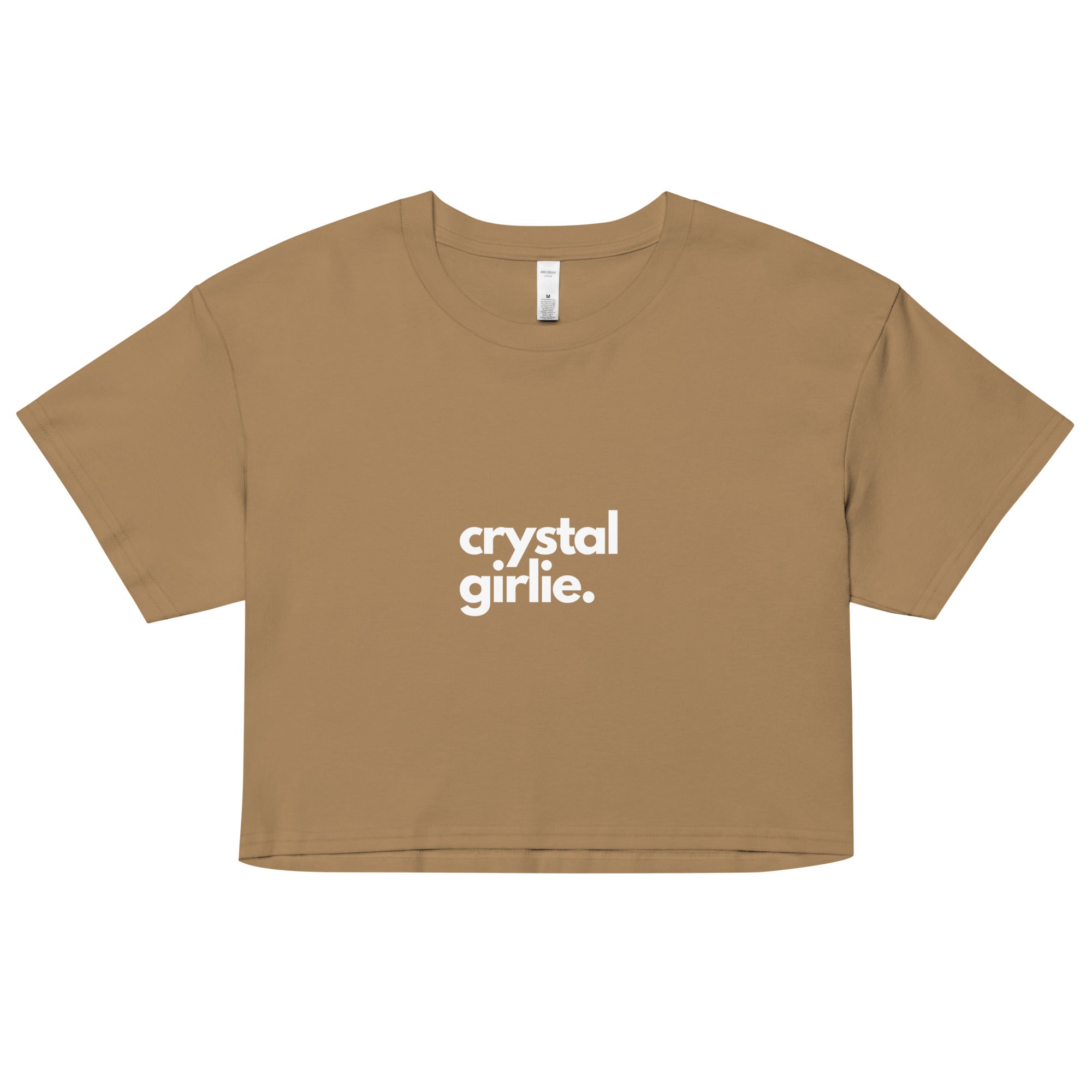 Crystal Girlie Crop Top (White Print)