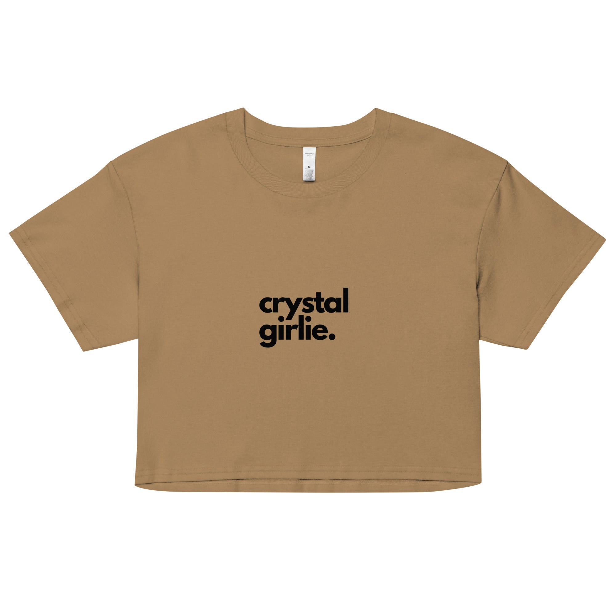 Crystal Girlie Crop Top (Black Print)