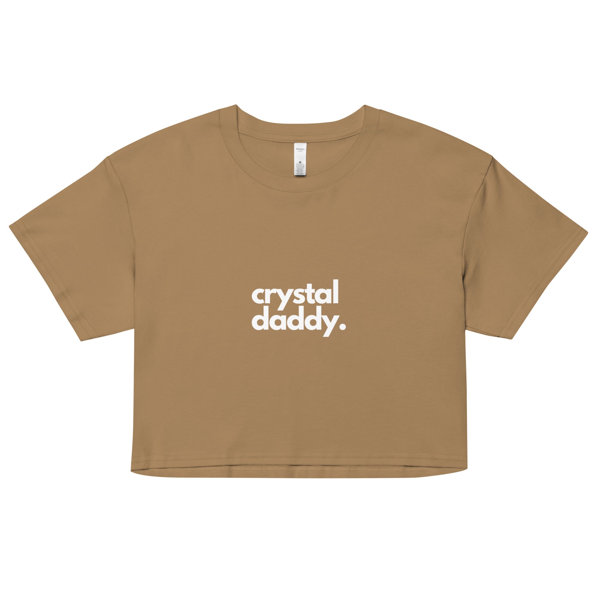 Crystal Daddy Crop Top (White Print)