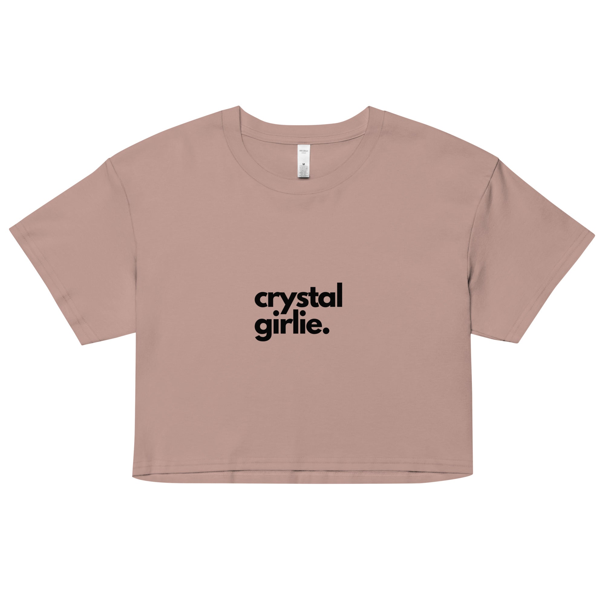 Crystal Girlie Crop Top (Black Print)
