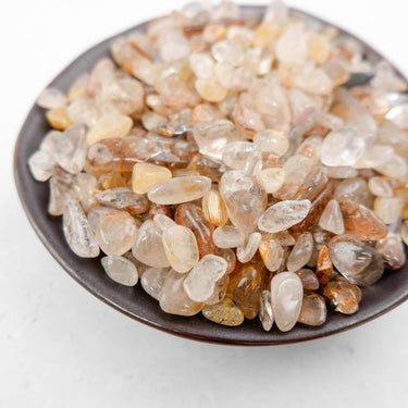 Rutilated Quartz Chips - Crystal & Stone
