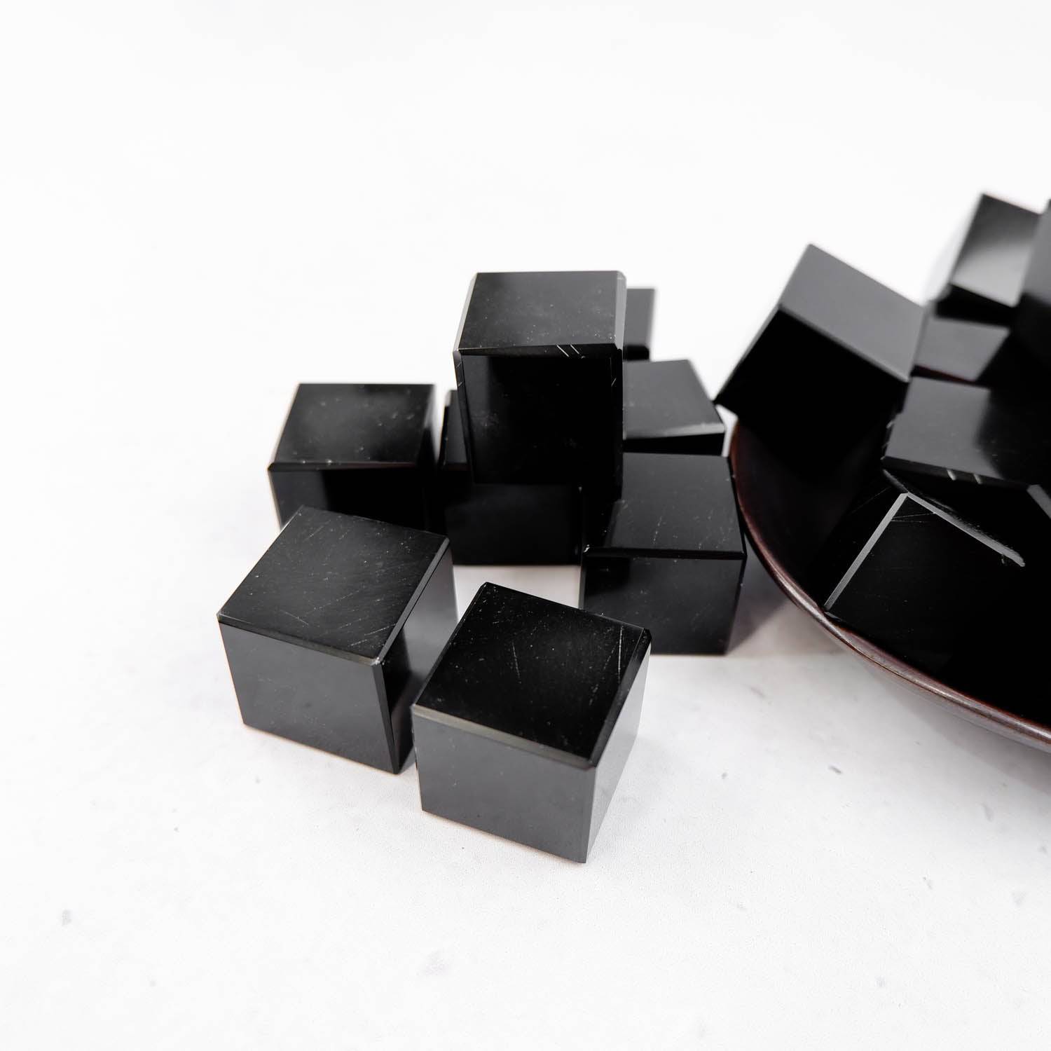Obsidian Cube - Crystal & Stone