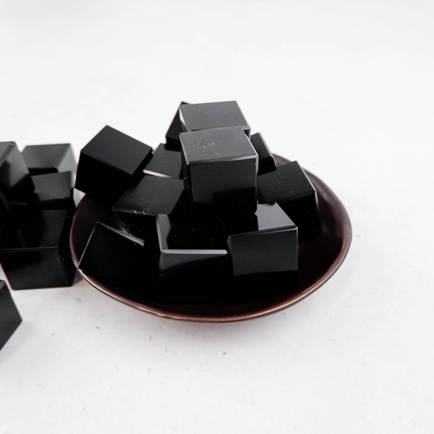 Obsidian Cube - Crystal & Stone