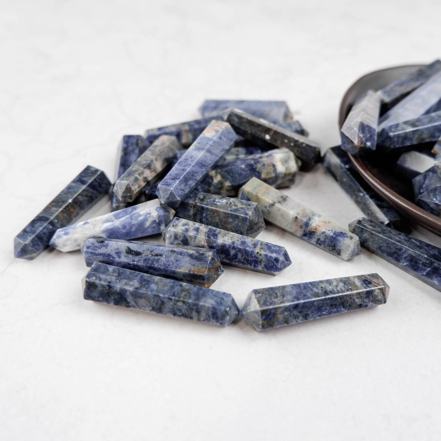 Sodalite Gridding Point (Double Terminated) - Crystal & Stone