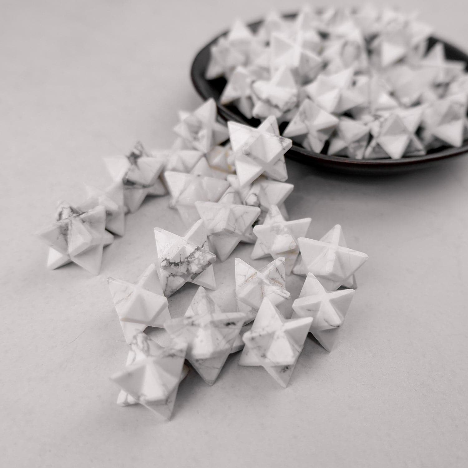 White Howlite Star - Crystal & Stone