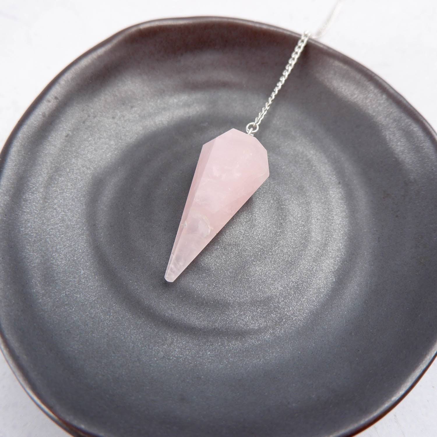 Rose Quartz Pendulum - Crystal & Stone