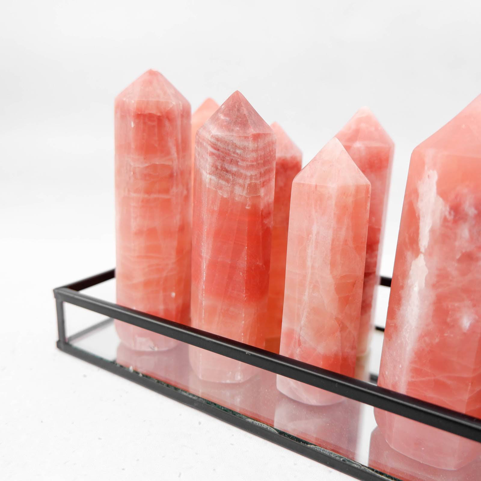 Rose Calcite Point - Crystal & Stone