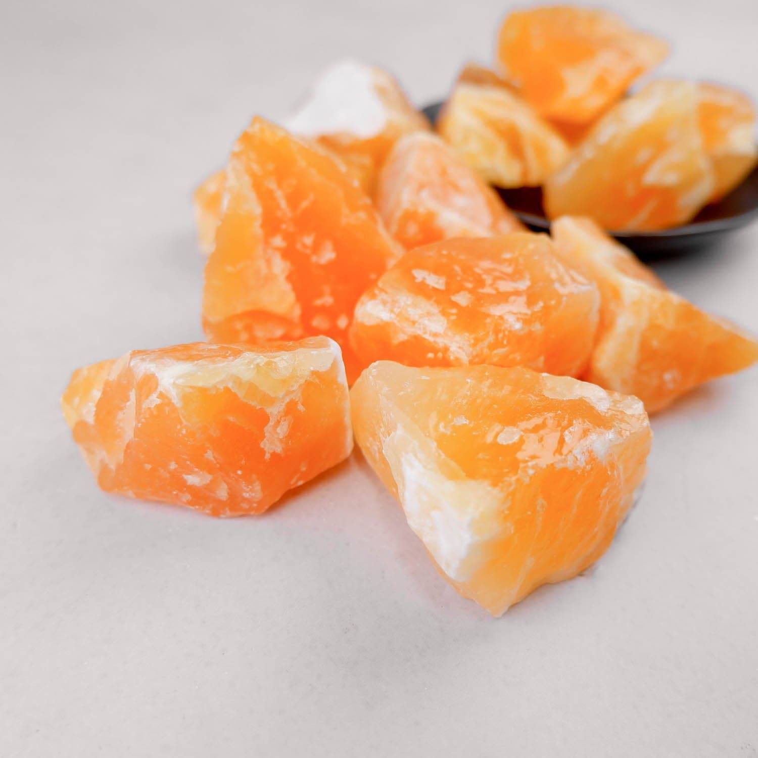 HOLD - Orange Calcite Rough - Crystal & Stone