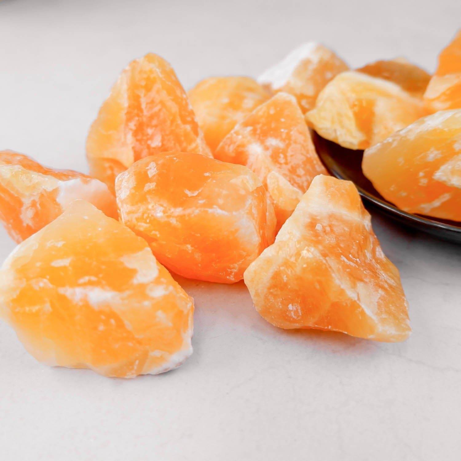 HOLD - Orange Calcite Rough - Crystal & Stone