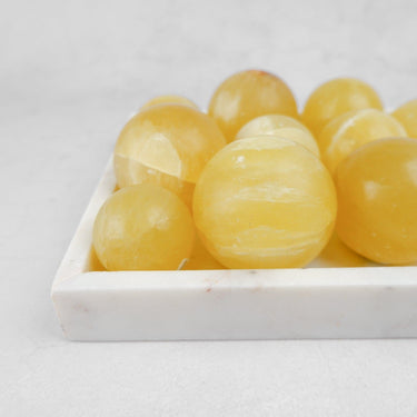 HOLD - Lemon Calcite Sphere - Crystal & Stone