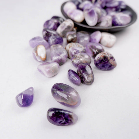 Chevron Amethyst Tumble - Crystal & Stone