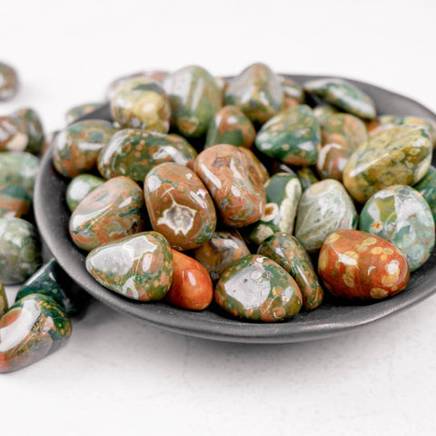 Rainforest Jasper Tumble - Crystal & Stone