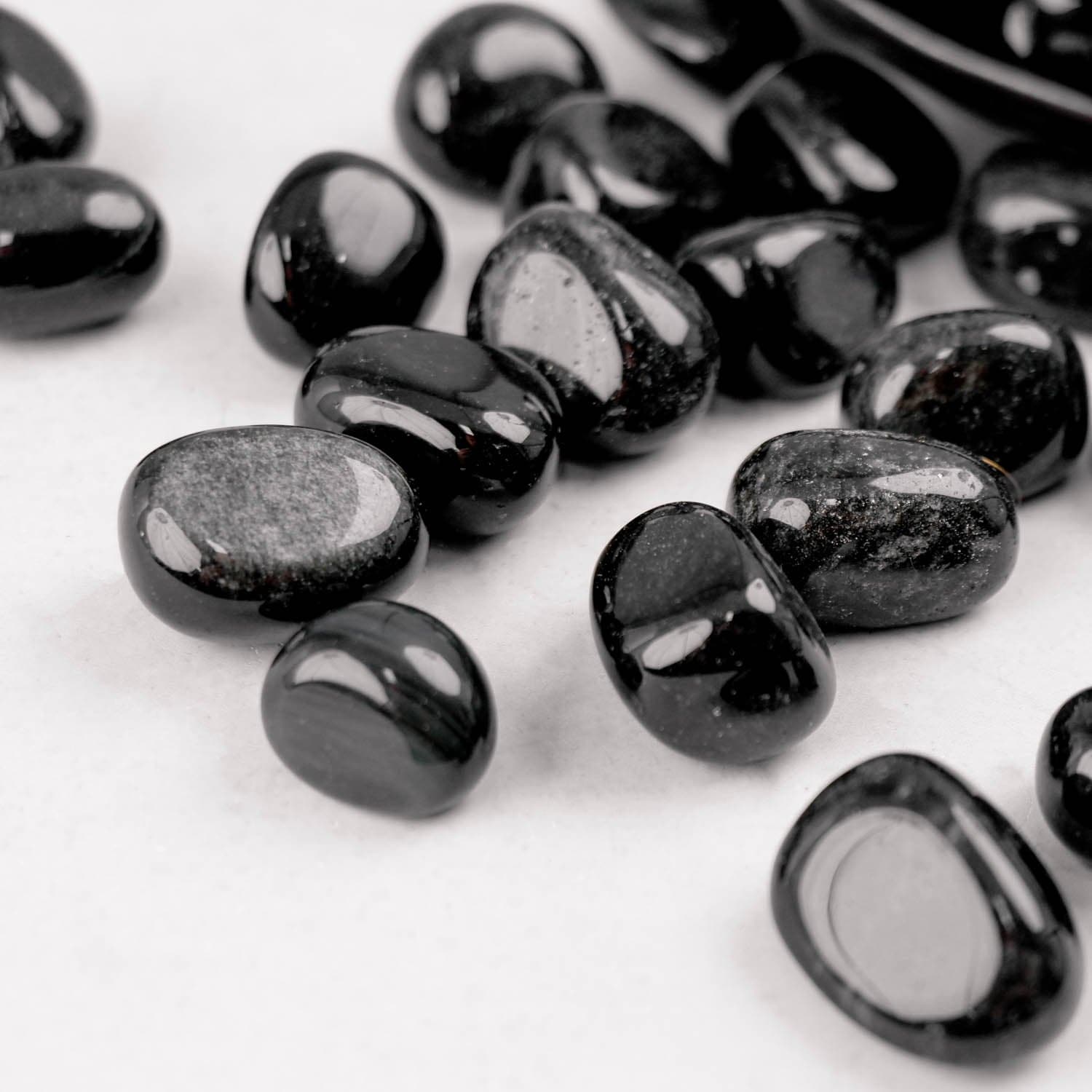 Silver Sheen Obsidian Tumble – Crystal & Stone