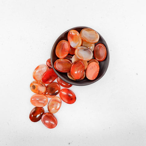 Carnelian Worry Stone - Crystal & Stone