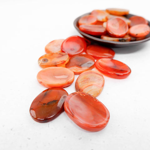 Carnelian Worry Stone - Crystal & Stone