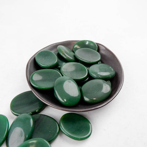 Dark Green Aventurine Worry Stone - Crystal & Stone