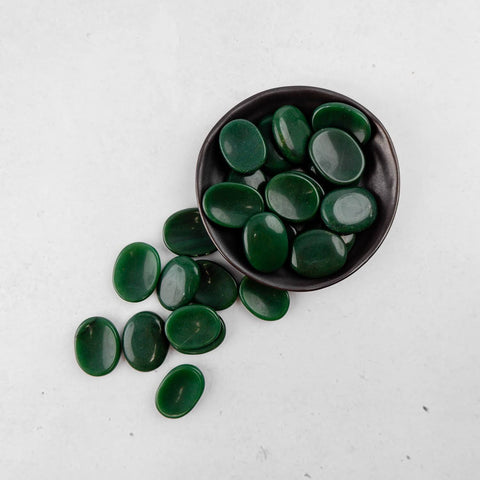 Dark Green Aventurine Worry Stone - Crystal & Stone