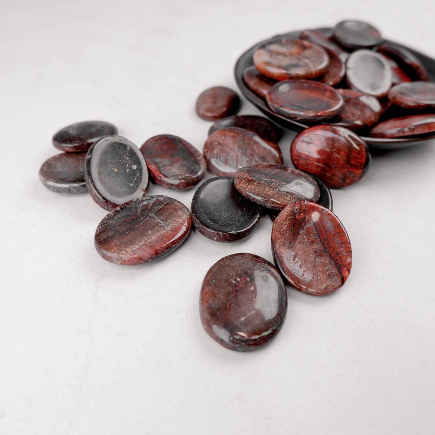 Red Tigers Eye Worry Stone - Crystal & Stone