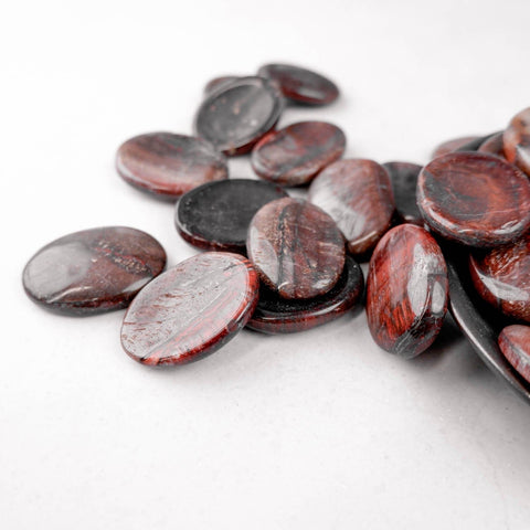 Red Tigers Eye Worry Stone - Crystal & Stone