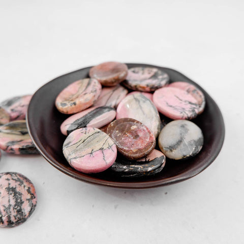 Rhodonite Worry Stone - Crystal & Stone